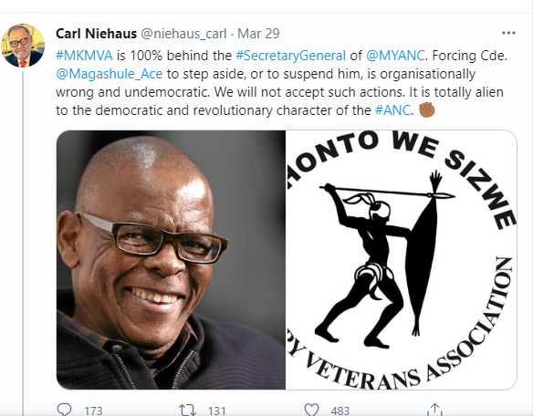 Has The Anc Nec S Decision Silenced Even Niehaus George Herald