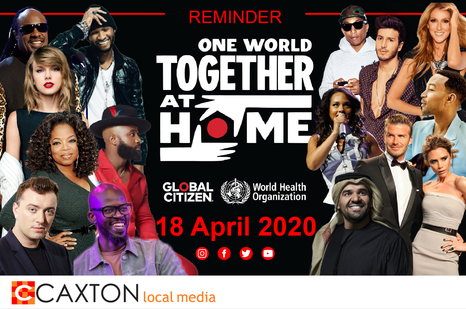 Global citizen together online at home