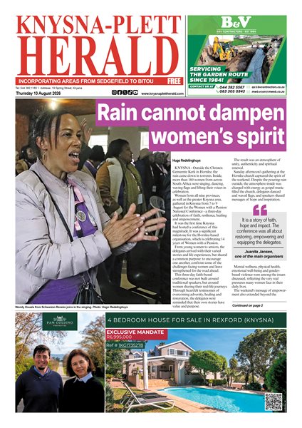 Knysna Plett Herald 13 August 2026