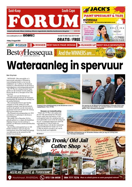 Suid-Kaap Forum 21 Augustus 2026