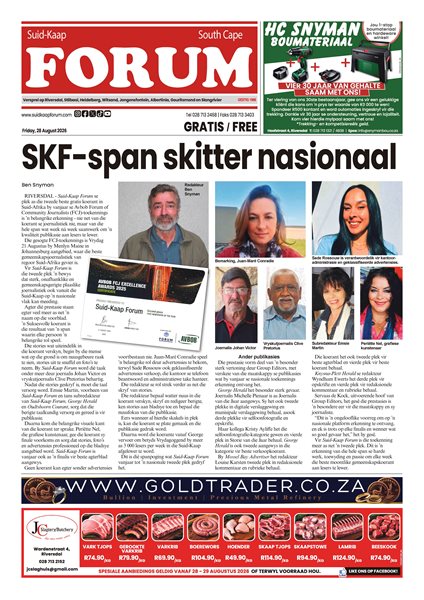 Suid Kaap Forum 28 Augustus 2026 