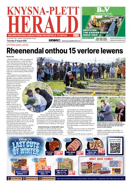 Knysna Plett Herald 27 August 2026