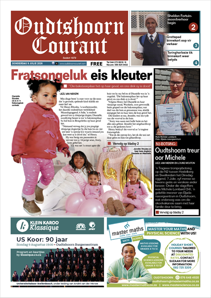 Oudtshoorn Courant 9 Julie 2026