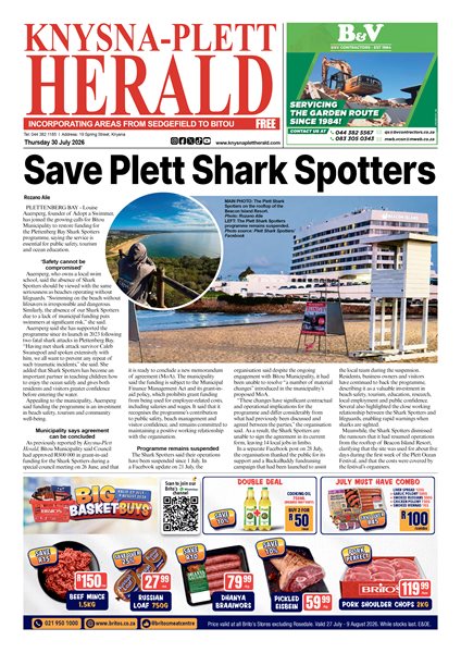 Knysna Plett Herald 30 July 2026