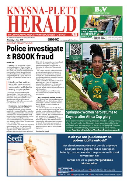 Knysna-Plett Herald 4 June