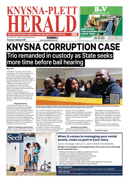 Knysna Plett Herald 8 October 2026