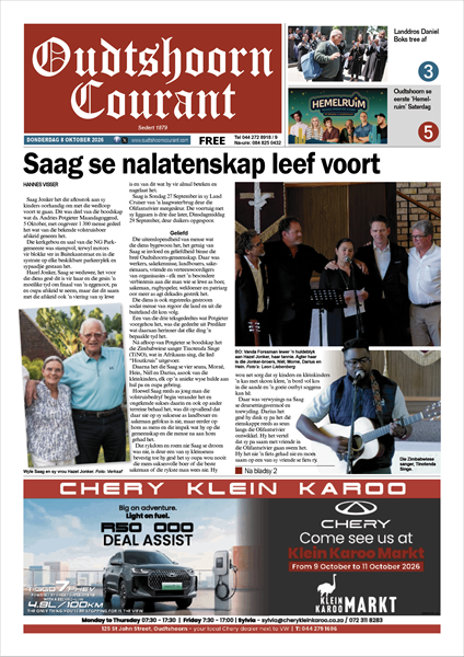 Oudtshoorn Courant 8 October 2026
