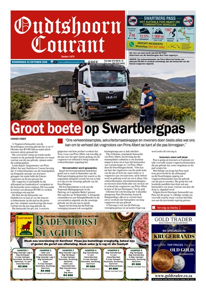 Oudtshoorn Courant 21 Oktober 2026