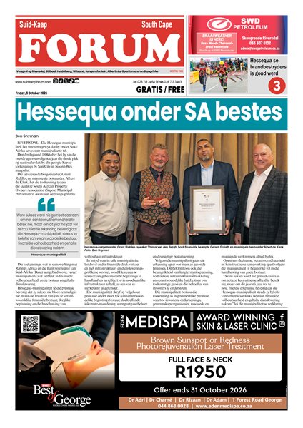 Suid-Kaap Forum 9 Oktober 2026
