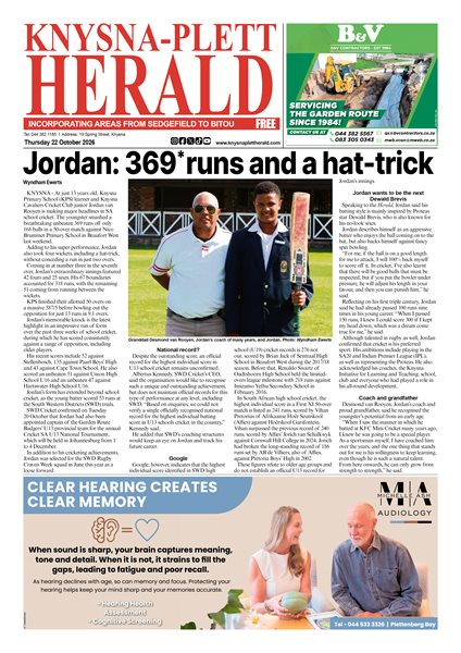 Knysna Plett Herald 22 October 2026
