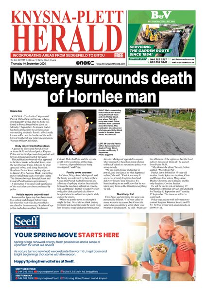 Knysna Plett Herald 9 September 2026