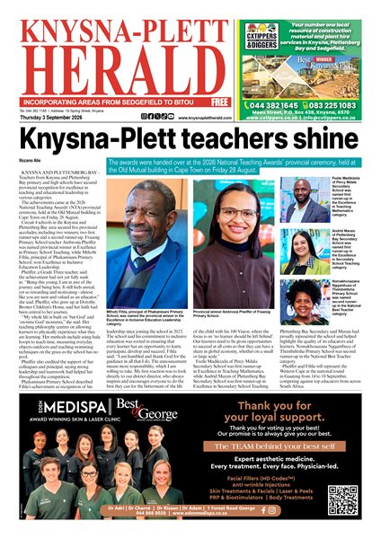 Knysna Plett Herald 3 September 2026