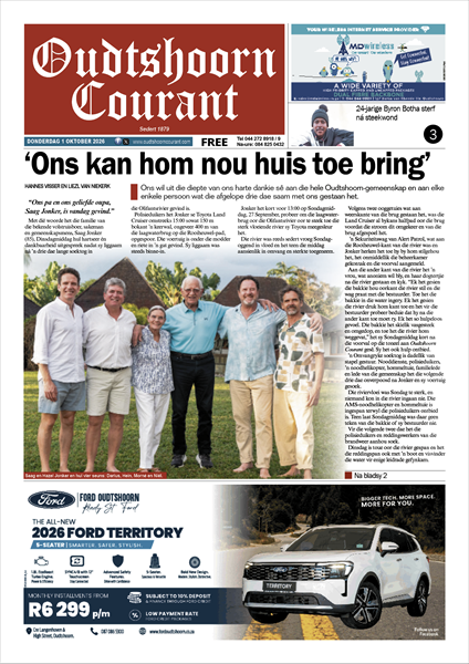 Oudtshoorn Courant 1 Oktober 2026
