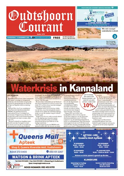 Oudtshoorn Courant 18 Desember 2025