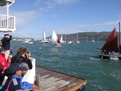 Opening cruise spectacle around corner