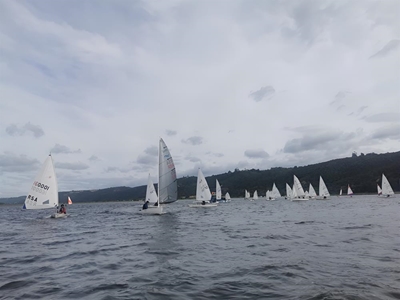 Big waves at local yacht club regatta