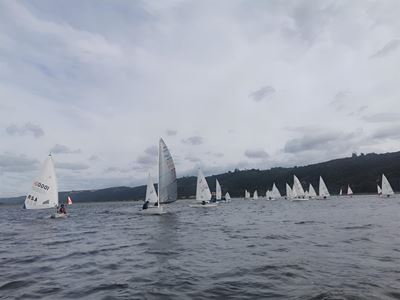 Big waves at local yacht club regatta