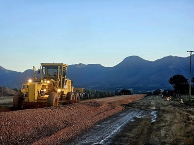 Gwaiing Road construction 83% complete