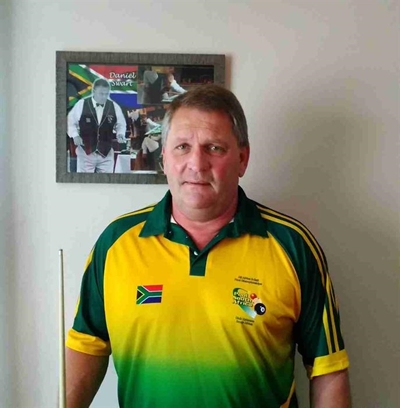 Pool player for All Africa Champs
