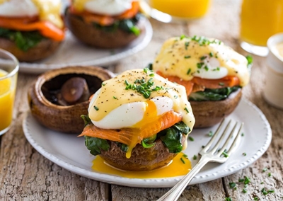Portabello Eggs Florentine 