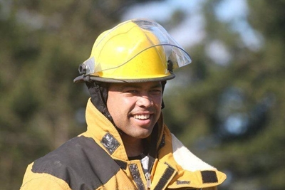 Local firefighter sparks at world games