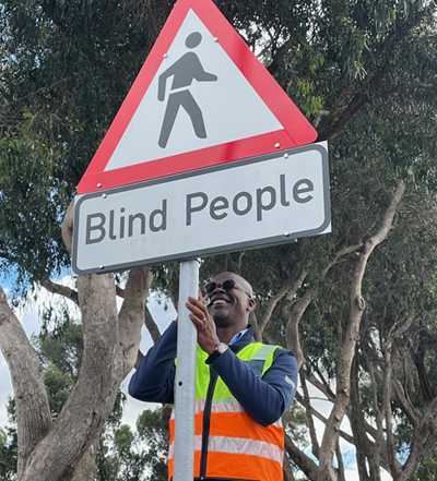 Minister Sileku unveils inclusive pedestrian safety signage for the visually impaired 