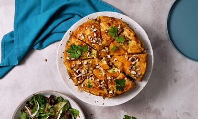 Fully-loaded veggie cake