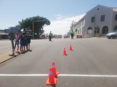 Atlete besig met die laaste deel van die Ironman 70.3