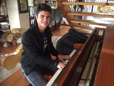 Budding musician at Glenwood House