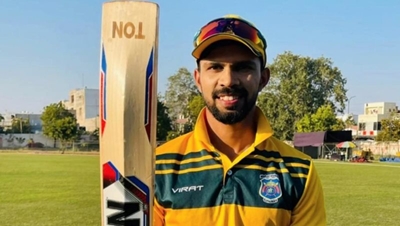 Indian batsman hits 7 sixes in one over