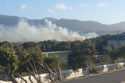 Fire at Table Mountain’s Redhill flares up again amid strong winds