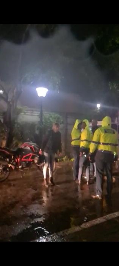 Stray bullet narrowly misses biker's wife