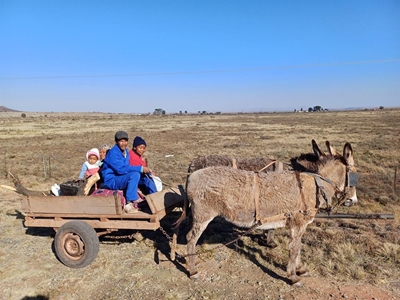 Mossie en Charmaine sorg vir vervoer