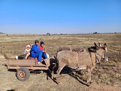 Mossie en Charmaine sorg vir vervoer