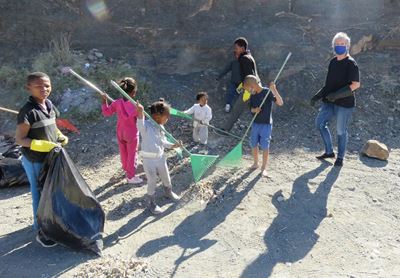 Children clean what municipality won't