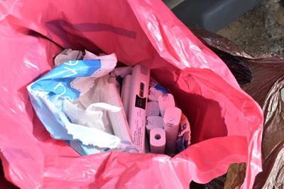 Medical waste dumped near Dias Beach