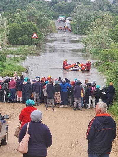 Stranded people rescued