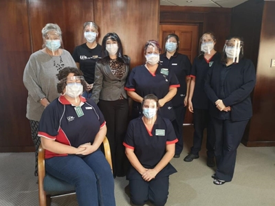 Curro donates protective gear