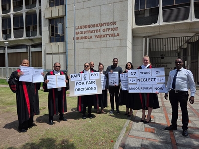 Local magistrates join national protest for fairness and recognition