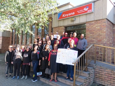 Silent vigil at post office