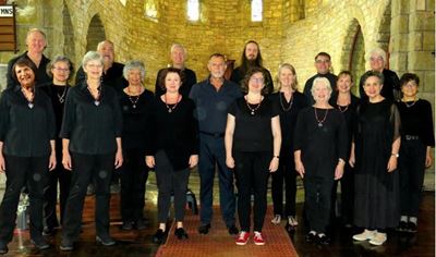 Chamber choir on stage at Market Theatre