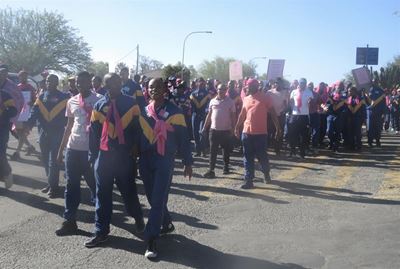 Cops march for cancer awareness