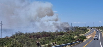 Fire in Aalwyndal, properties at risk