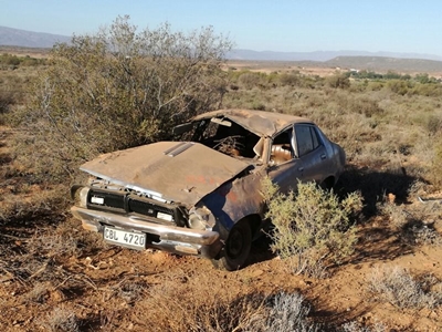 Motor rol op Calitzdorp-pad