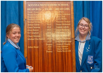Head learners of Knysna Montessori