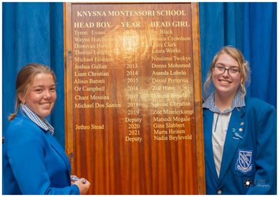 Head learners of Knysna Montessori