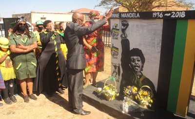 Memorial wall for late Winnie Madikizela-Mandela unveiled in Mohlakeng