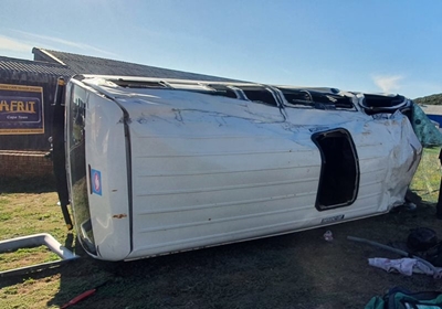 Passengers injured after taxi rolls