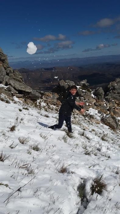 Cradock Peak capped with snow