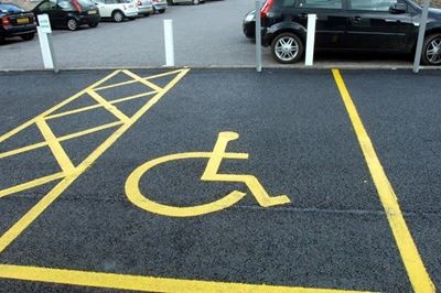 P staan vir parapleeg, nie parkering nie
